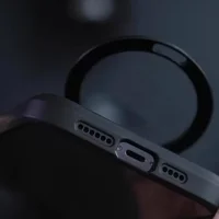 TPU+PC чехол Metal Buttons with MagSafe Carbon Ring для Apple iPhone 16 Pro (6.3") Черный