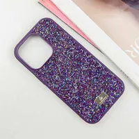 TPU чохол Bling World Rock Diamond для Apple iPhone 16 Pro (6.3") Фіолетовий