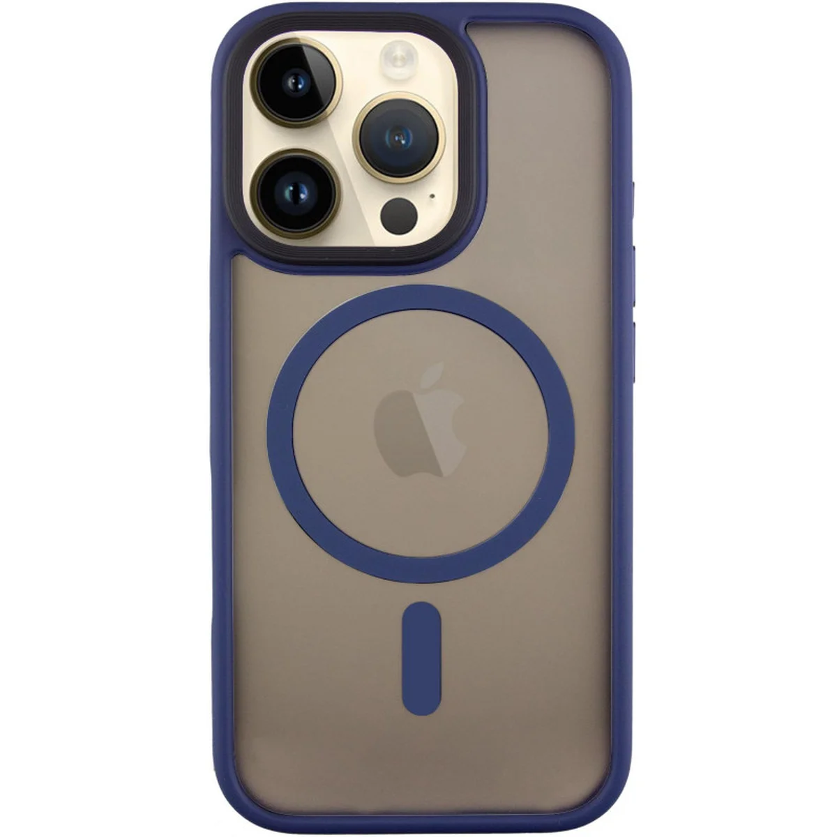 TPU+PC чохол Metal Buttons with MagSafe для Apple iPhone 16 Pro (6.3") Синій