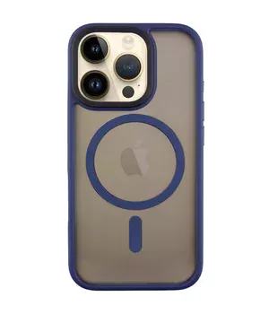 TPU+PC чохол Metal Buttons with MagSafe для Apple iPhone 16 Pro (6.3") Синій