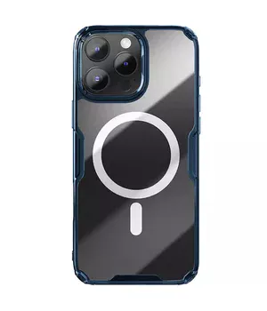 TPU чехол Nillkin Nature Pro Magnetic для Apple iPhone 16 Pro (6.3") Синий (прозрачный)