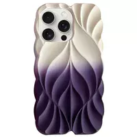 TPU чехол Leaf для Apple iPhone 16 Pro (6.3") White / Purple
