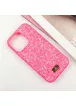 TPU чехол Bling World Rock Diamond для Apple iPhone 16 Pro (6.3") Ярко-розовый 