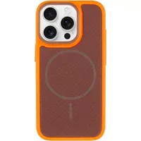 Чехол PC TechWoven Hybrid with MagSafe для Apple iPhone 16 Pro (6.3") Orange / Brown