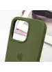 Чехол Silicone Case Full Protective (AA) для Apple iPhone 16 Pro (6.3") Зеленый / Dark Olive