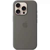 Чехол Silicone case (AAA) with Magsafe and Animation (button) для Apple iPhone 16 Pro (6.3") Stone Grey