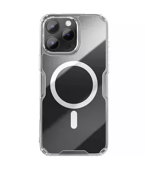 TPU чехол Nillkin Nature Pro Magnetic для Apple iPhone 16 Pro (6.3") Бесцветный (прозрачный)