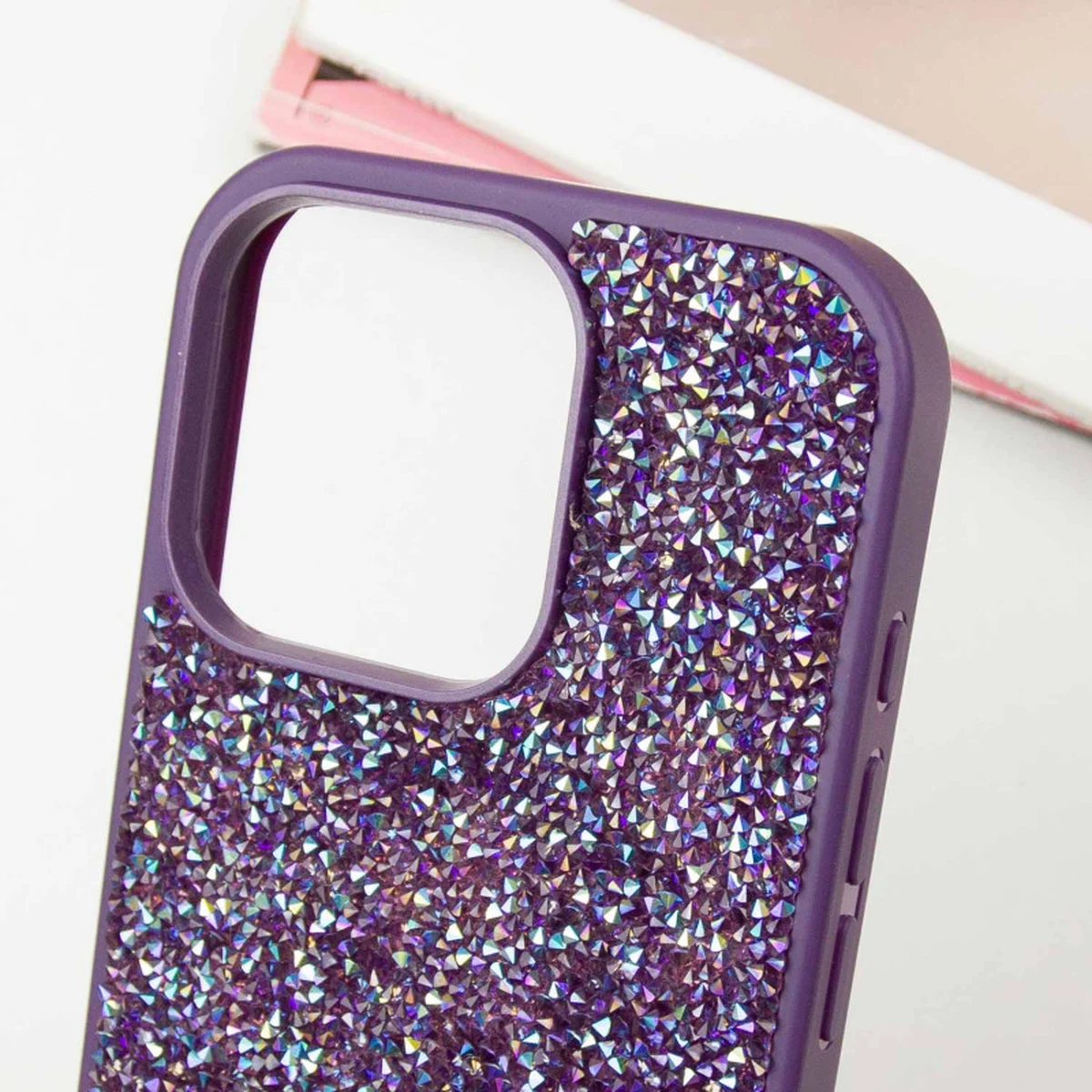 TPU чохол Bling World Rock Diamond для Apple iPhone 16 Pro (6.3") Фіолетовий
