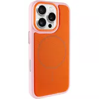 Чохол PC TechWoven Hybrid with MagSafe для Apple iPhone 16 Pro (6.3") Pink / Orange