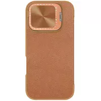 Кожаный чехол-книжка Nillkin Qin Prop для Apple iPhone 16 Pro (6.3") Brown
