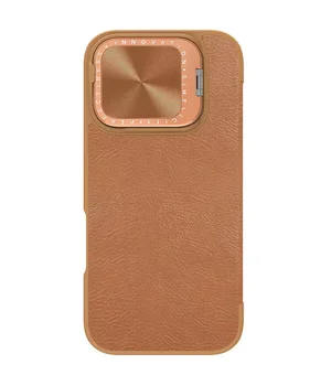 Шкіряний чохол-книжка Nillkin Qin Prop для Apple iPhone 16 Pro (6.3") Brown