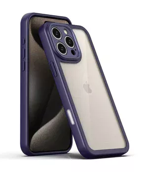 TPU чехол Transparent + Colour 1,5mm для Apple iPhone 16 Pro (6.3") Purple