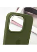 Чехол Silicone Case Full Protective (AA) для Apple iPhone 16 Pro (6.3") Зеленый / Dark Olive
