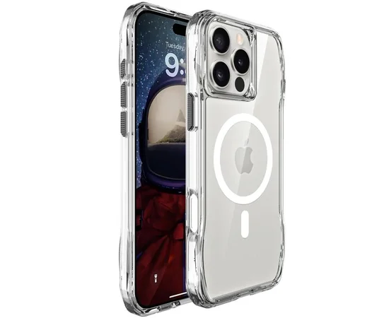 Чехол TPU Space Octagon with MagSafe для Apple iPhone 16 Pro (6.3") Clear