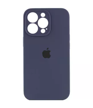 Чехол Silicone Case Full Camera Protective (AA) для Apple iPhone 16 Pro (6.3") Темно-синий / Midnight blue