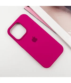 Чехол Silicone Case Full Protective (AA) для Apple iPhone 16 Pro (6.3") Красный / Rose Red
