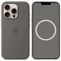 Чехол Silicone case (AAA) full with Magsafe and Animation для Apple iPhone 16 Pro (6.3") Stone Grey
