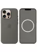 Чохол Silicone case (AAA) full with Magsafe and Animation для Apple iPhone 16 Pro (6.3") Stone Grey
