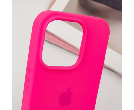 Чохол Silicone Case Full Protective (AA) Apple iPhone 16 Pro (6.3") Рожевий / Barbie pink