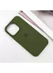 Чехол Silicone Case Full Protective (AA) для Apple iPhone 16 Pro (6.3") Зеленый / Dark Olive
