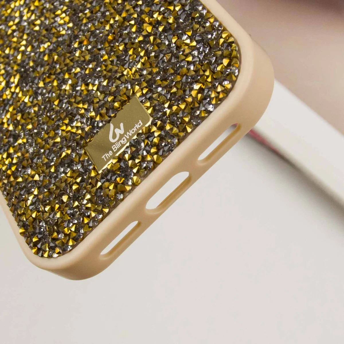 TPU чохол Bling World Rock Diamond для Apple iPhone 16 Pro (6.3") Золотий
