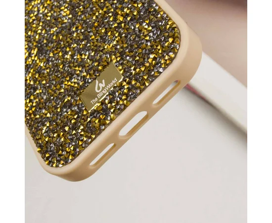 TPU чехол Bling World Rock Diamond для Apple iPhone 16 Pro (6.3") Золотой