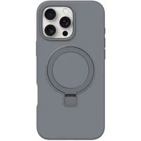 Чехол Silicone Case Full Protective NO LOGO with Ring для Apple iPhone 16 Pro (6.3") Grey