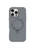 Чехол Silicone Case Full Protective NO LOGO with Ring для Apple iPhone 16 Pro (6.3") Grey