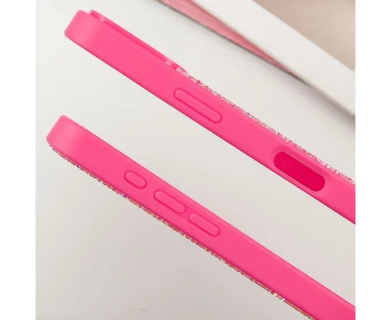 TPU чехол Bling World Rock Diamond with MagSafe для Apple iPhone 16 Pro (6.3") Rose 