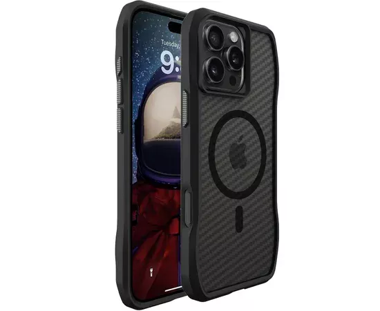 Чохол TPU Space Octagon with MagSafe для Apple iPhone 16 Pro (6.3") Carbon Black