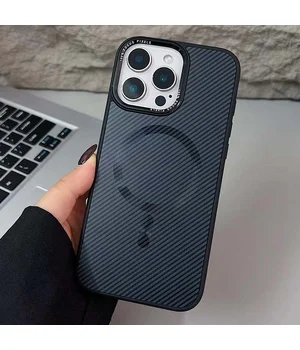 Чохол TPU+PC Carbon Mirage with MagSafe для Apple iPhone 16 Pro (6.3") Black