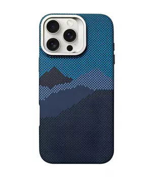 TPU чохол Pixel Craft with MagSafe для Apple iPhone 16 Pro (6.3") Mountain Blue