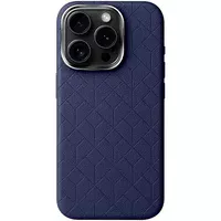 Шкіряний чохол Carved with MagSafe для Apple iPhone 16 Pro (6.3") Blue