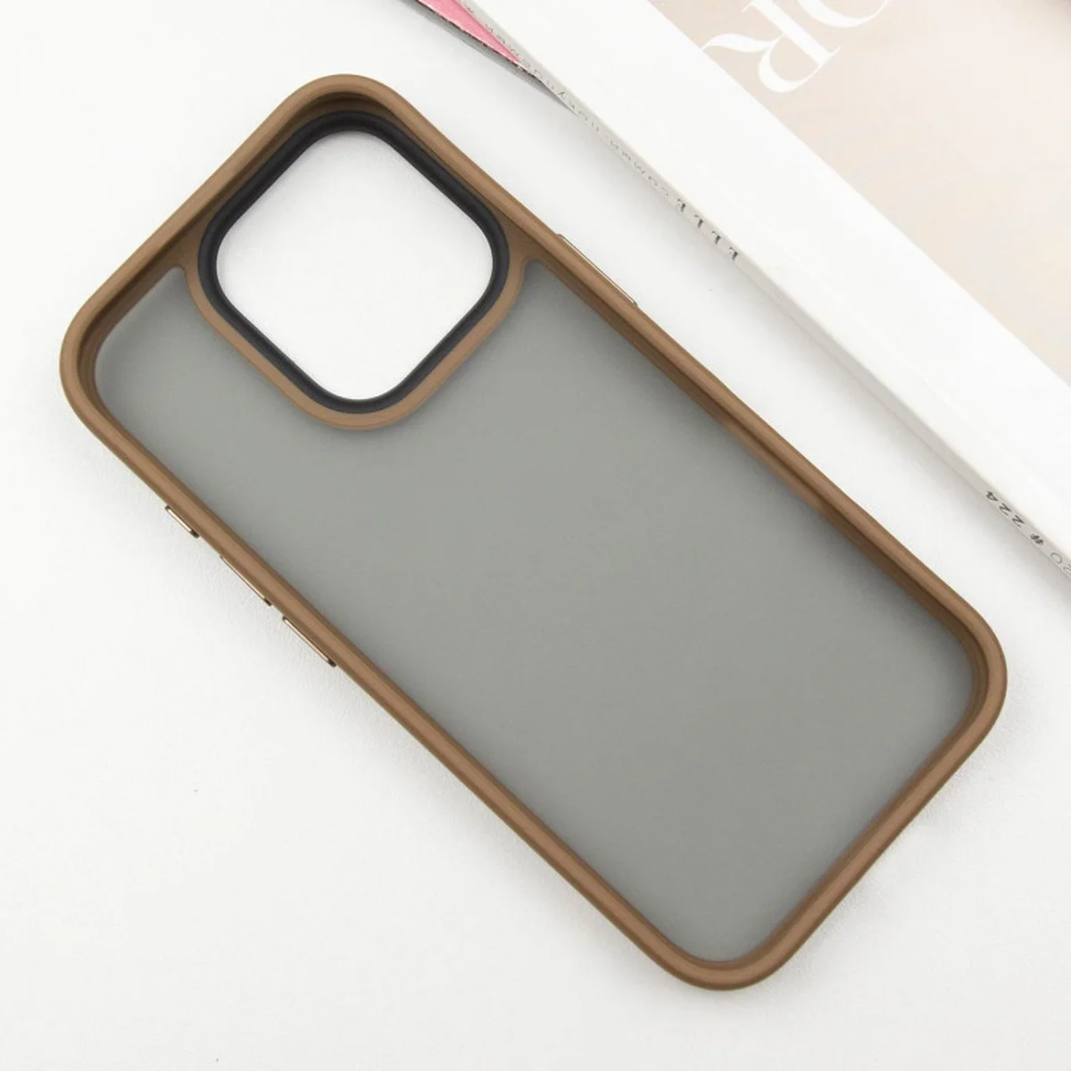TPU+PC чехол Metal Buttons для Apple iPhone 16 Pro (6.3") Золотой