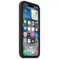 Чехол Silicone case (AAA) full with Magsafe and Animation для Apple iPhone 16 Pro (6.3") Black