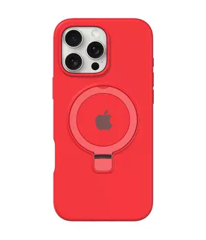 Чохол Silicone Case Full Protective with Ring для Apple iPhone 16 Pro (6.3") Red