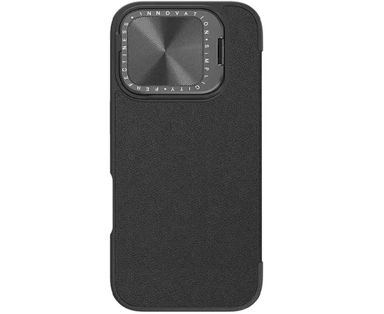 Шкіряний чохол-книжка Nillkin Qin Prop Plain Camshield для Apple iPhone 16 Pro (6.3") Classic Black