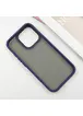TPU+PC чохол Metal Buttons для Apple iPhone 16 Pro (6.3") Синій