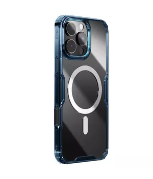 TPU чохол Nillkin Nature Pro Magnetic для Apple iPhone 16 Pro (6.3") Синій (прозорий)