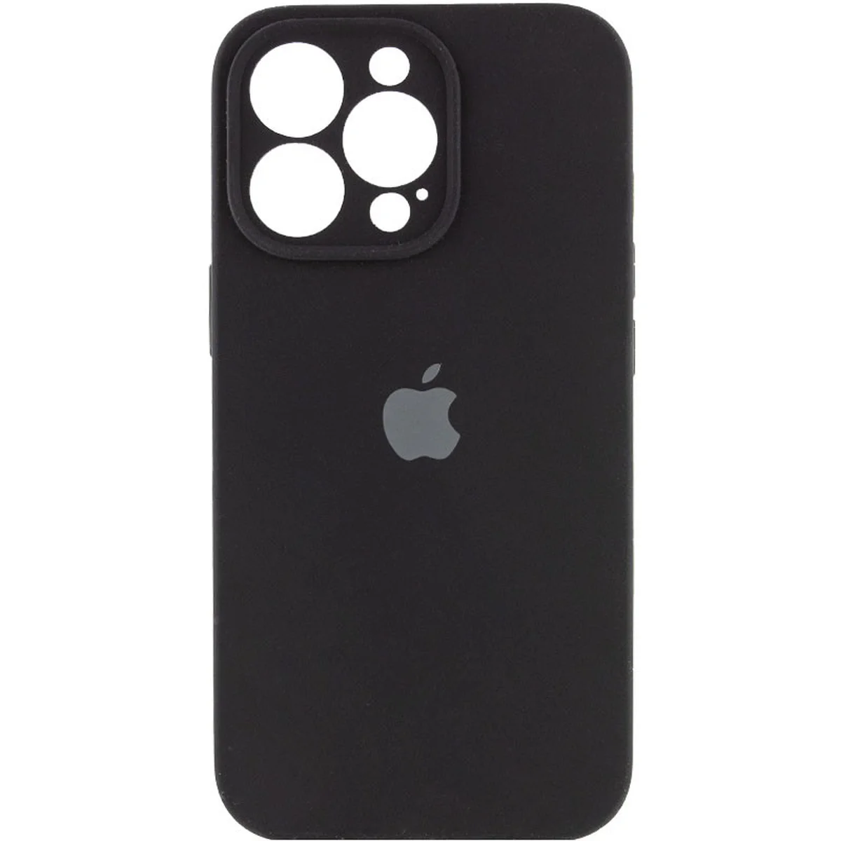 Чехол Silicone Case Full Camera Protective (AA) для Apple iPhone 16 Pro (6.3") Черный / Black