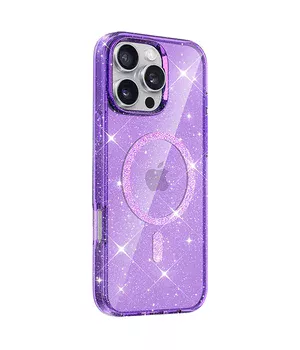Чехол TPU Eclipse Sparkle (MagFit) для Apple iPhone 16 Pro (6.3") Purple