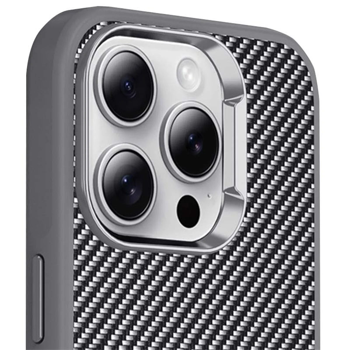 Чохол TPU+PC Carbon with MagSafe для Apple iPhone 16 Pro (6.3") Grey