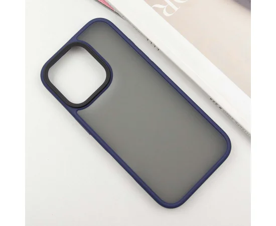 TPU+PC чохол Metal Buttons для Apple iPhone 16 Pro (6.3") Синій