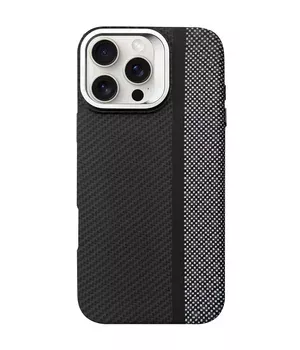 TPU чехол Pixel Craft with MagSafe для Apple iPhone 16 Pro (6.3") Carbon Line