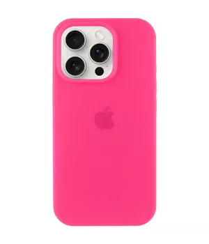 Чехол Silicone Case Full Protective (AA) для Apple iPhone 16 Pro (6.3") Розовый / Barbie pink