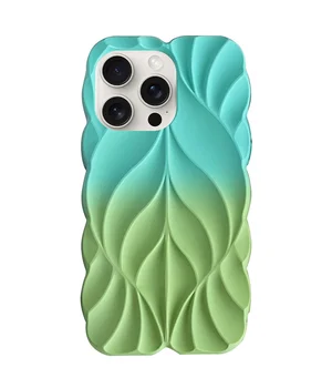 TPU чохол Leaf для Apple iPhone 16 Pro (6.3") Marine Green / Mint