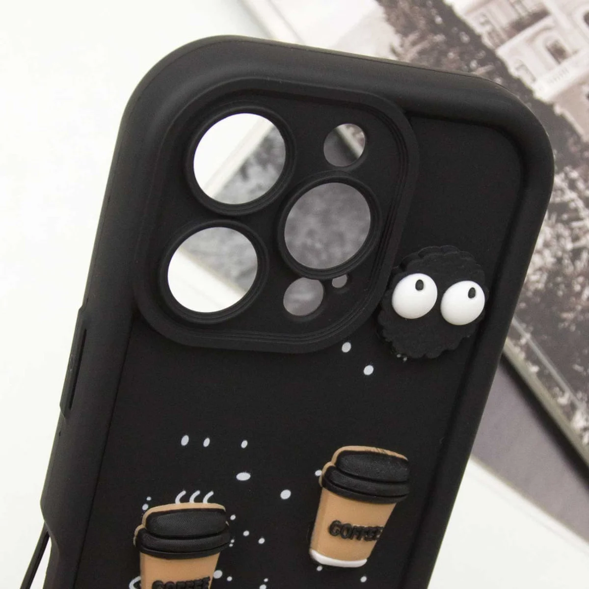 Чехол TPU Toys Case для Apple iPhone 16 Pro (6.3") Black / Always Happy