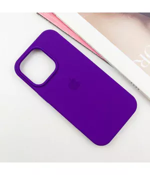 Чехол Silicone Case Full Protective (AA) для Apple iPhone 16 Pro (6.3") Фиолетовый / Ultra Violet