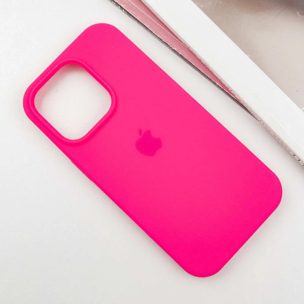Чохол Silicone Case Full Protective (AA) Apple iPhone 16 Pro (6.3") Рожевий / Barbie pink