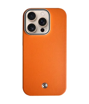 Чехол PC+Leather SGP with MagSafe для Apple iPhone 16 Pro (6.3") Brown